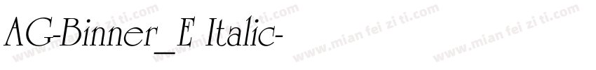 AG-Binner_E Italic字体转换